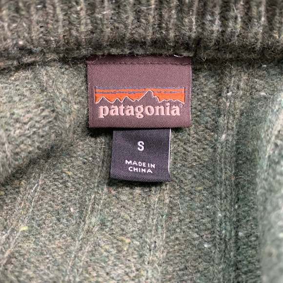 PATAGONIA Green Ribbed Wool Blend Pullover - Picture 7 of 9